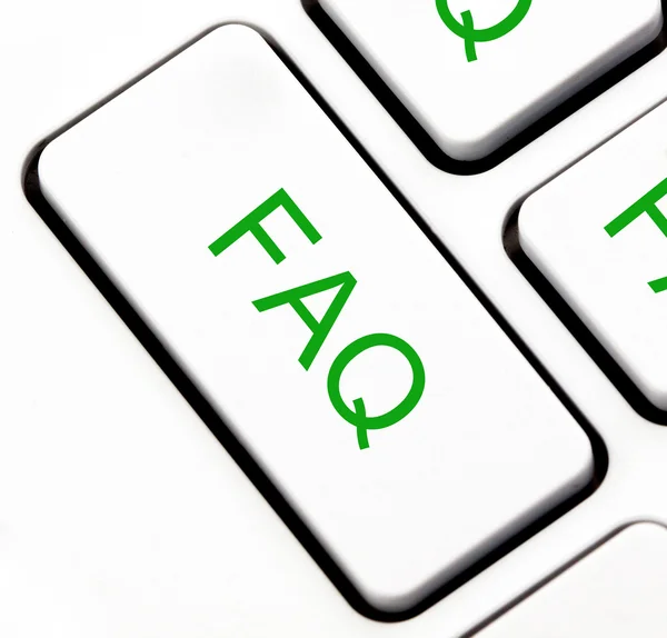 FAQ knop op toetsenbord — Stockfoto
