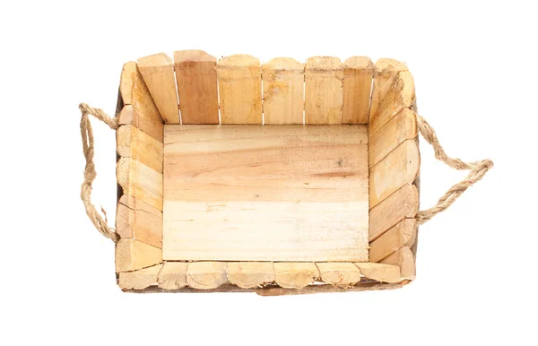 Pusty koszyk drewniany — Zdjęcie stockowe