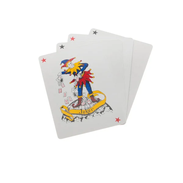 Joker gra w karty — Zdjęcie stockowe
