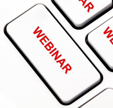 Webinar button on keyboard clipart