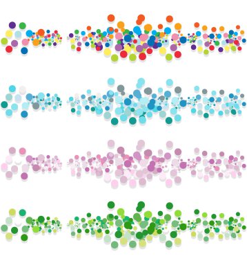 Set of abstract confetti-banners. Vector-Illustration clipart