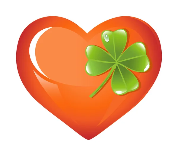St. Patrick 's Days Heart and sheets clover — стоковый вектор