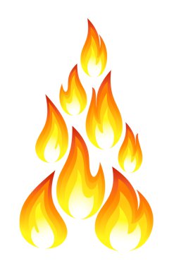 Collection of fire icons clipart