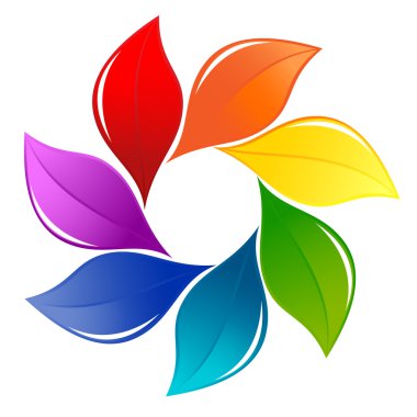 Nature design element in spectrum colors clipart