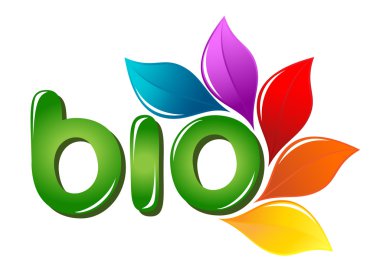 Bio işaretiyle yapraklar
