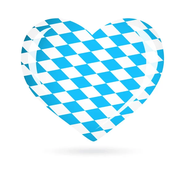 Beieren vlag als hart pictogram — Stockvector