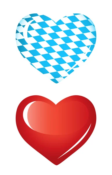 Kalp simgesi olarak Bavyera bayrak — Stok Vektör