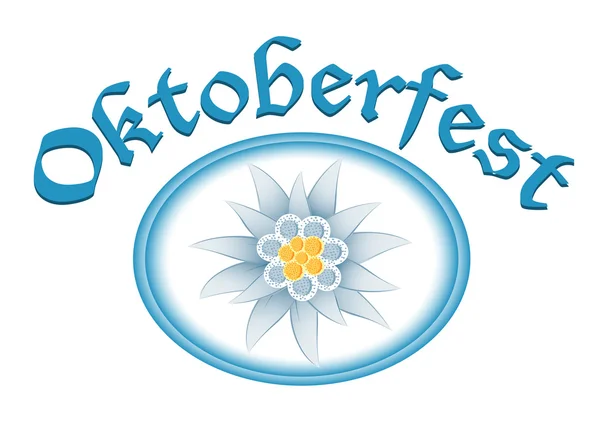 Oktoberfest célébration design avec edelweiss — Image vectorielle