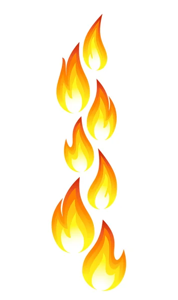 Сборник огненных икон — стоковый вектор