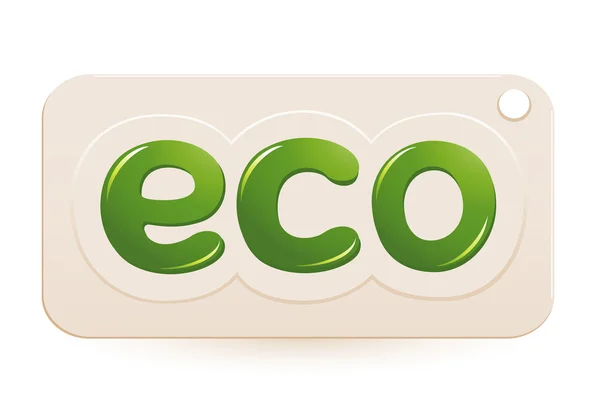 Etikett eco tecken — Stock vektor