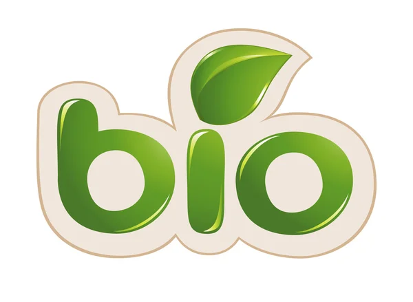Znak Bio z liści — Wektor stockowy