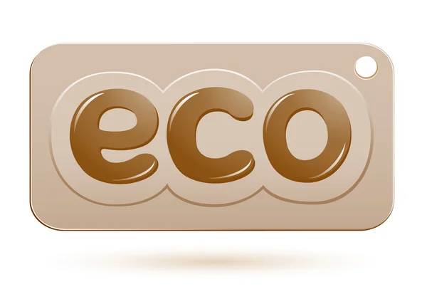 Etikett eco tecken — Stock vektor