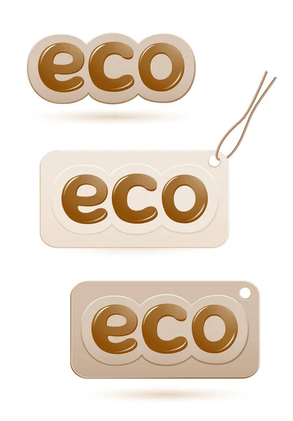 Zestaw znak eco etykiet — Wektor stockowy