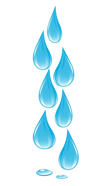 Krople czystej wody — Wektor stockowy