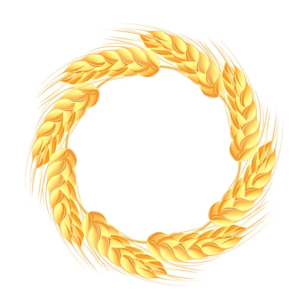Couronne d'épis de blé — Image vectorielle