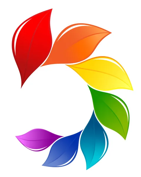 Natuur ontwerpelement in spectrum kleuren — Stockvector