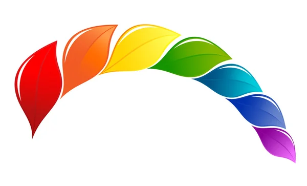 Nature design element in spectrum colors — Stock Vector