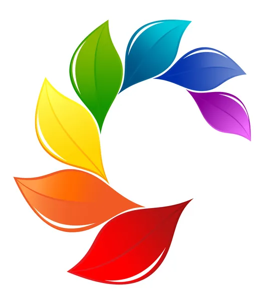 Nature design element in spectrum colors — Stock Vector