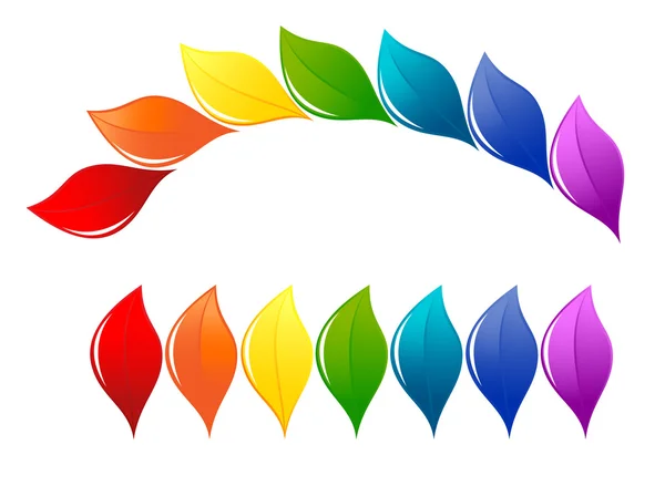 Elemento de diseño de la naturaleza en colores espectro — Vector de stock