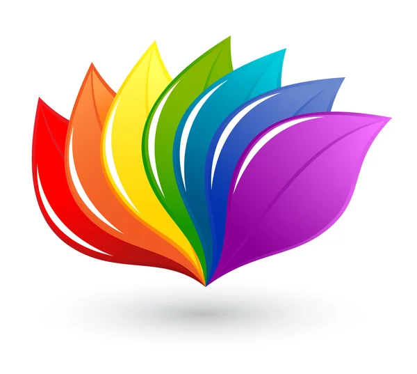 Elemento de diseño de la naturaleza en colores arco iris — Archivo Imágenes Vectoriales