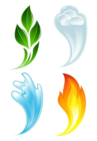 The four elements of life — Stock Vector