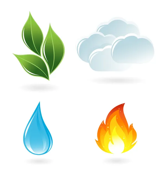 The four elements of life — Stock Vector