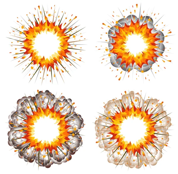 Ensemble d'explosions — Image vectorielle
