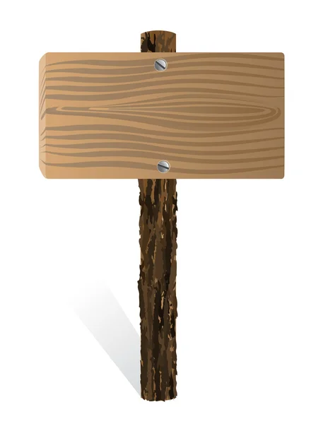 Panneau en bois vierge — Image vectorielle