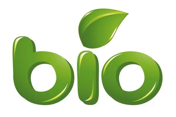 Znak Bio z liści — Wektor stockowy