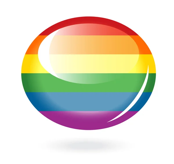 Rainbow button — Stock Vector