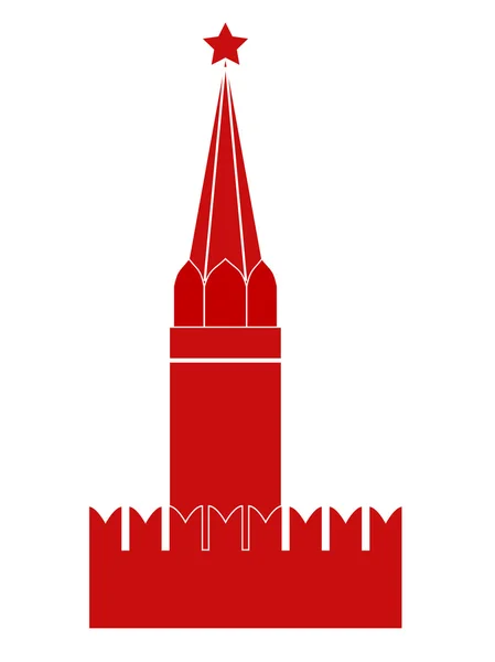Moskova kremlin kulesi. vektör çizim — Stok Vektör