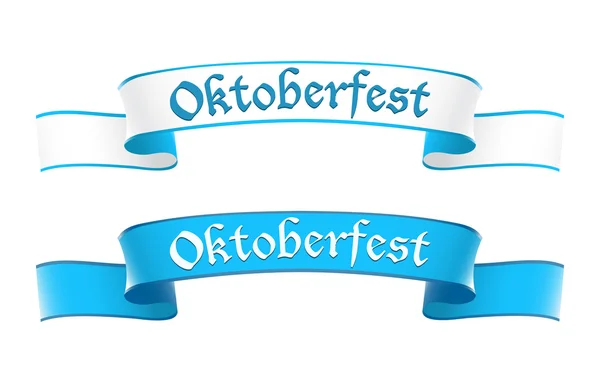 Oktoberfest banners i bayerska färger — Stock vektor