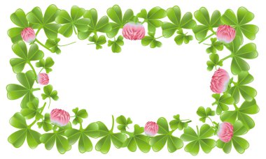 Clover leafs frame clipart