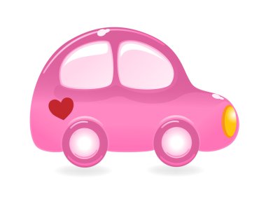 The Valentine's car. Vector-Illustration clipart