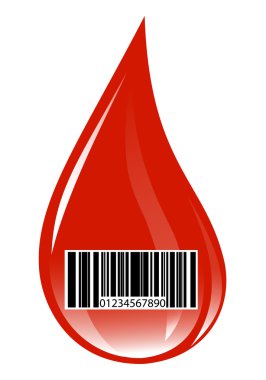 Blood drop with price clipart