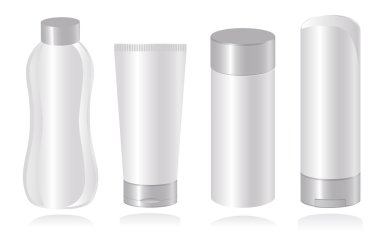 Set of cosmetic container templates. Vector-Illustration clipart