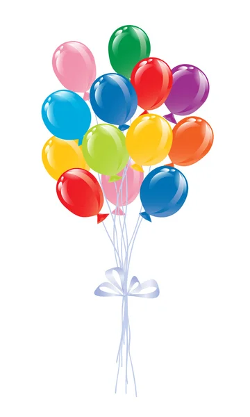 Massa färgglada ballonger. vektor illustration — Stock vektor