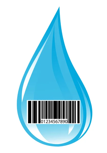 Water drop with price — Stock Vector