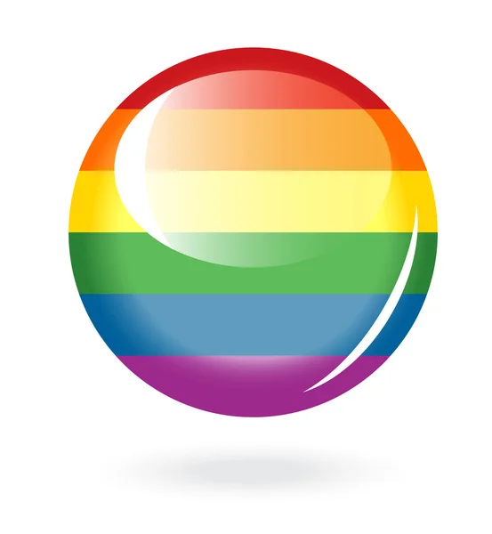 Botão arco-íris —  Vetores de Stock