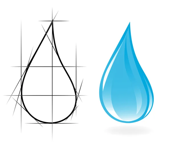 Water drop icon vector isolated on white background, Water drop sign , line  or linear design elements in outline style Stock Vector | Adobe Stock