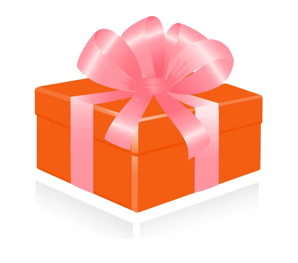Geschenkbox mit Schleife. Vektor-Illustration — Stockvektor