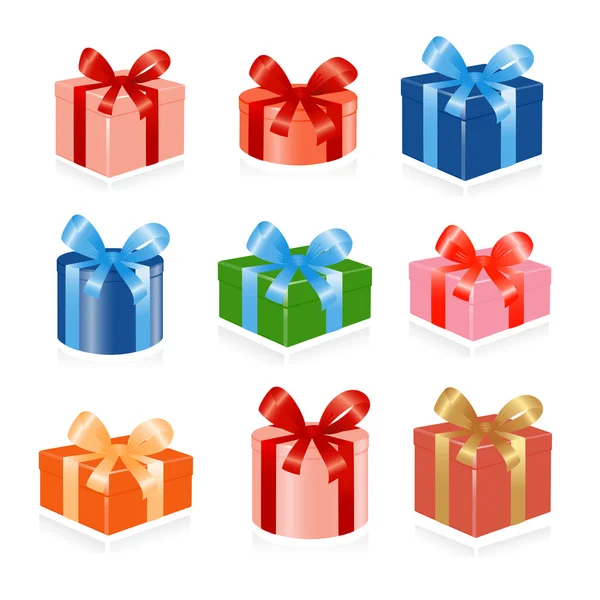 Caja de regalo con cinta. Vector-Ilustración — Vector de stock