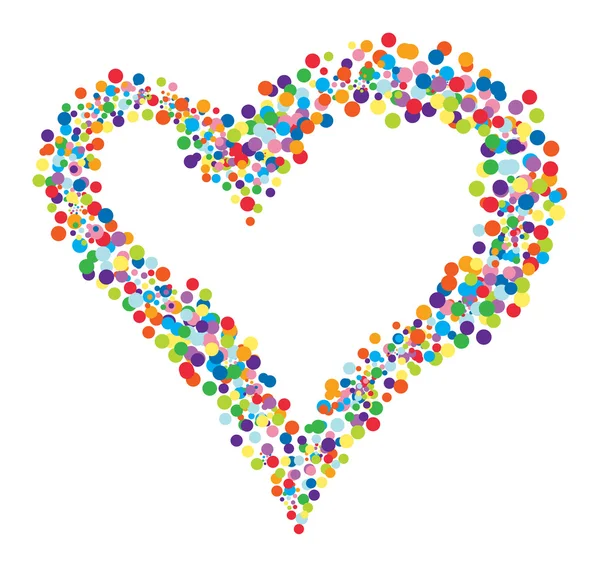 Confetti heart on isolated white background. Vector-Illustration — Stock Vector