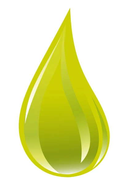Golden drop of olive oil — Stock Vector