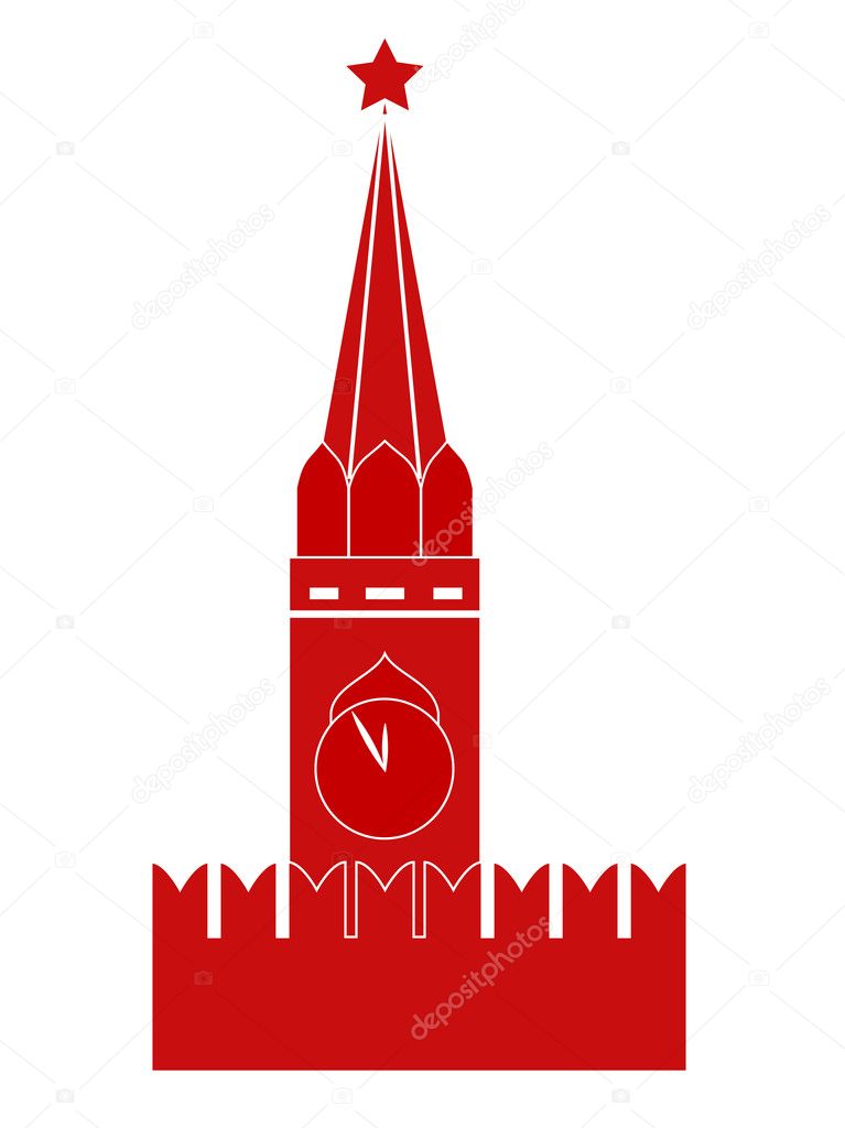 Moscow Kremlin Tower. Vector-Illustration