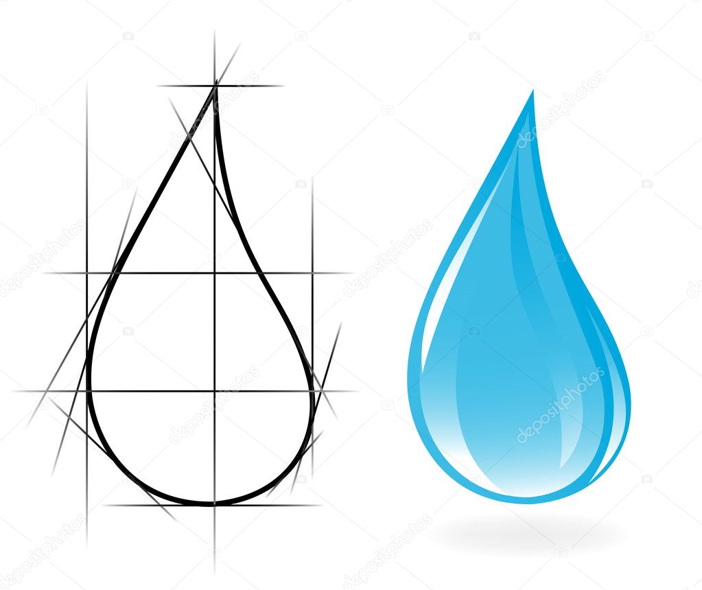 Water Drop Drawing Vector Art, Icons, and Graphics for Free Download