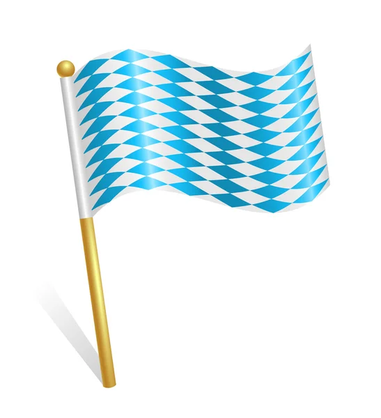 バイエルン州の旗のアイコン — ストックベクタ