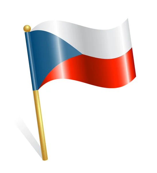 Bandeira do país checo — Vetor de Stock