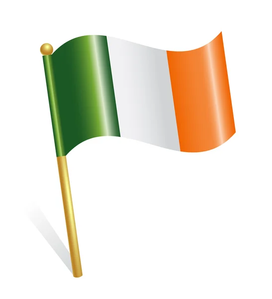 Vlag van Ierland land — Stockvector