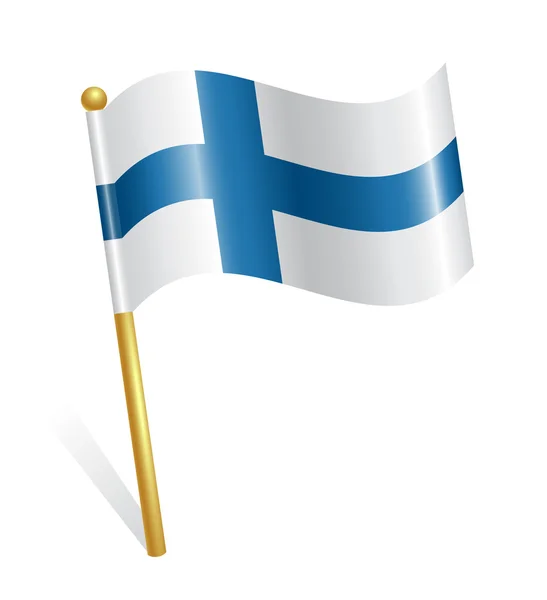 Vlag van Finland land — Stockvector
